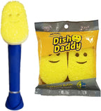Scrub Daddy Dish Daddy Dish Wand & Refill Heads, Soap Dispensing Dish Brush by ScrubDaddy