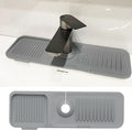 Kitchen Sink Splash Guard, Silicone Faucet Handle Drip Catcher Tray, Fit by CHIVOLONA