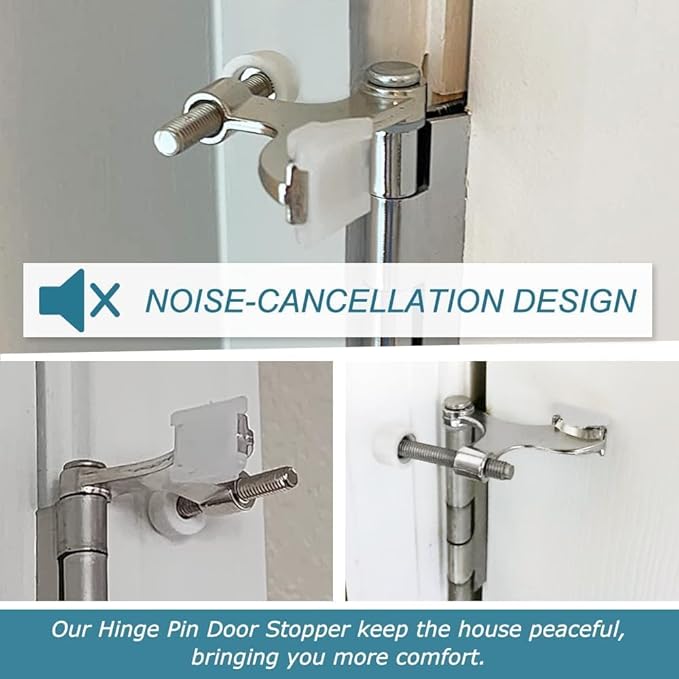 48 Pack Hinge Pin Brushed Nickel Door Stopper, Adjustable Heavy Duty Hinge Pin - Image 6