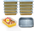 Aluminum Foil Pans with lids 10pack Heavy Duty 2LB Small foil pan 8.5"×6" by SuiXinCookWelcomeWishyouhappybuy