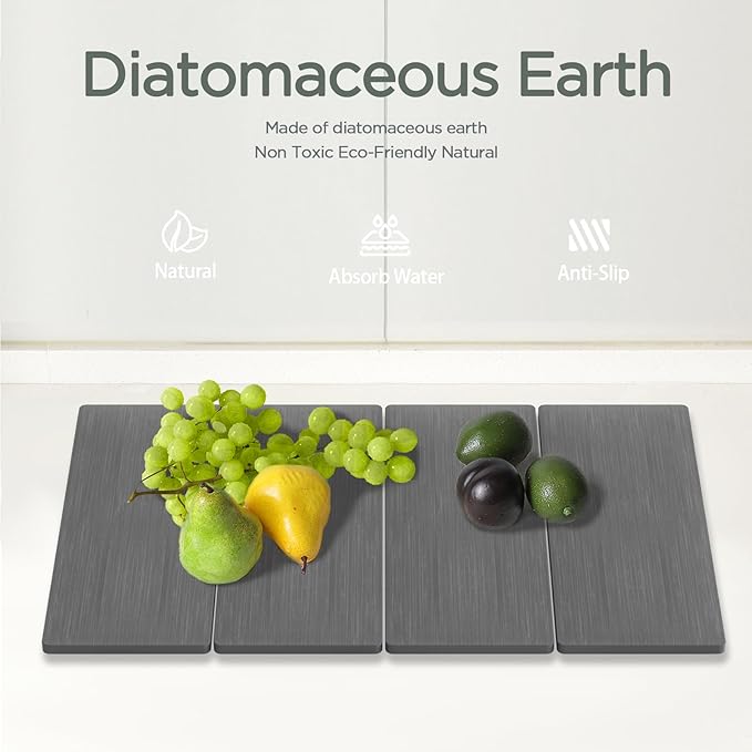 2PCS Stone Drying Mat for Kitchen Counter, Stone Dish Drying Mat - Image 4