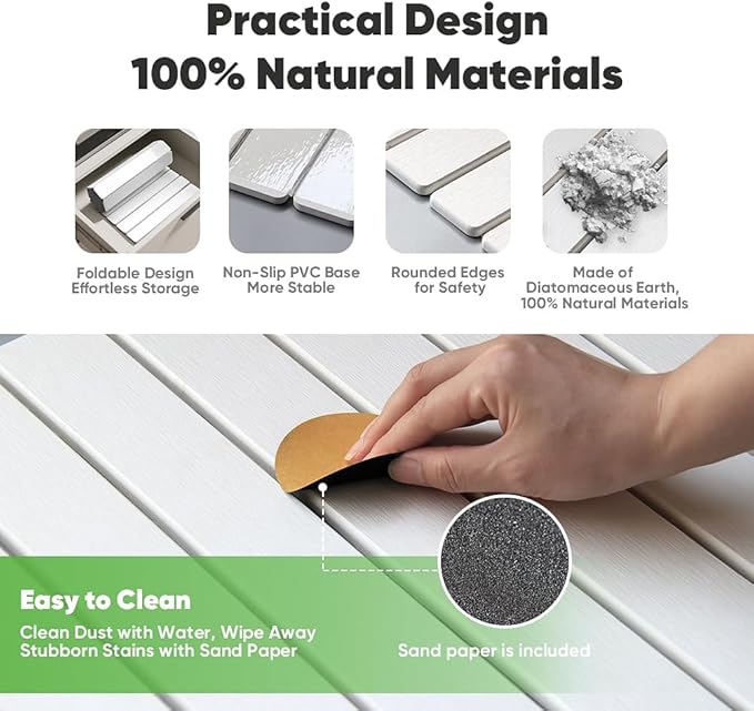 Stone Dish Drying Mat for Kitchen Counter - Image 3