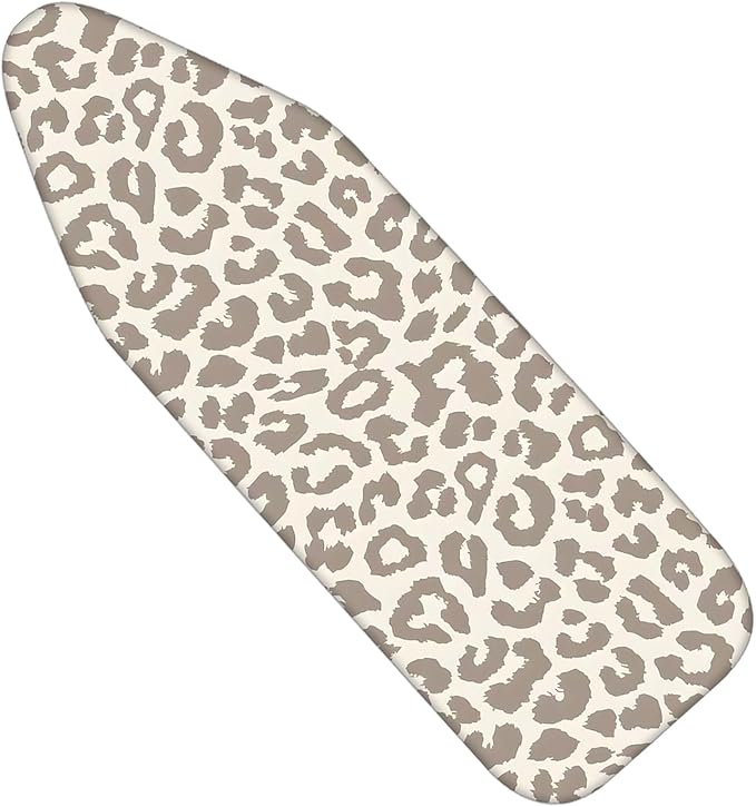 Nuxovilar Beige & Gray Leopard Print Pattern Ironing Board Cover, 15×54 inch by Nuxovilar