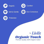 Livlit Ultra Thin Panty Liners Sanitary Pads, 100% Certified Organic Cotton - Image 3