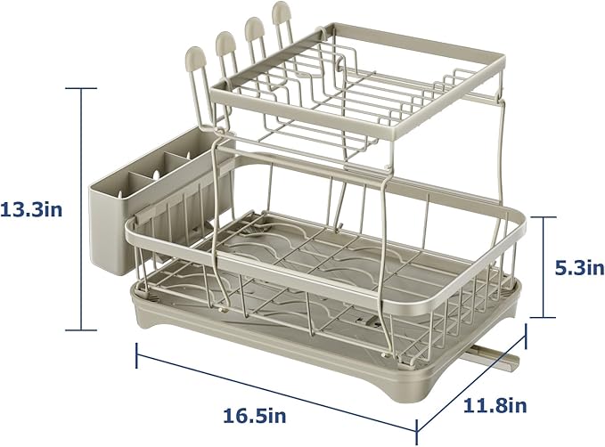 Dish Drying Rack 2-Tier Dish Racks - Image 7