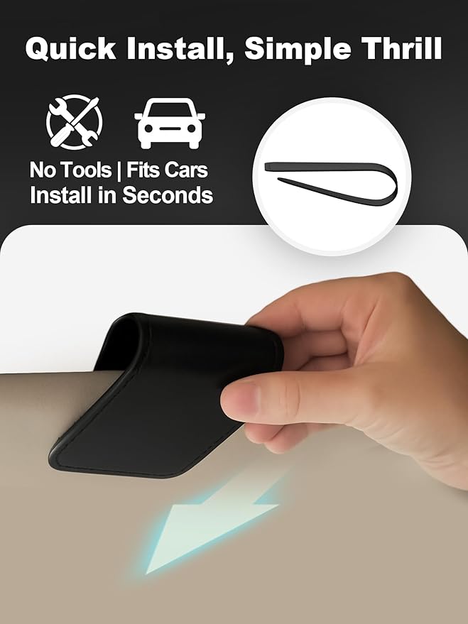 Patented Leather Car Air Freshener Visor Clip, Compatible - Image 3