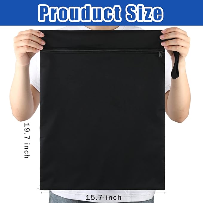 Shappy 2 Pcs Large Travel Laundry Bag Washable Waterproof Wet Dry Large Dirty - Image 3