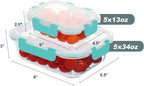 KOMUEE 10 Pack Glass Food Storage Containers, Meal Prep Containers - Image 6