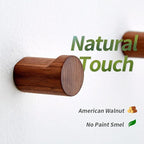 Natural Wood Wall Hooks, for Hanging Coat Towel Cap Bag Purses Jacket Backpack - Image 3