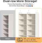 Space-Saving Hanging Closet Storage Organizer – Dual-Row Foldable Shelves - Image 3