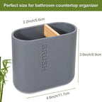 Toothbrush Holders Bamboo Electric Toothbrush Holder Bathroom Storage Organizer - Image 4