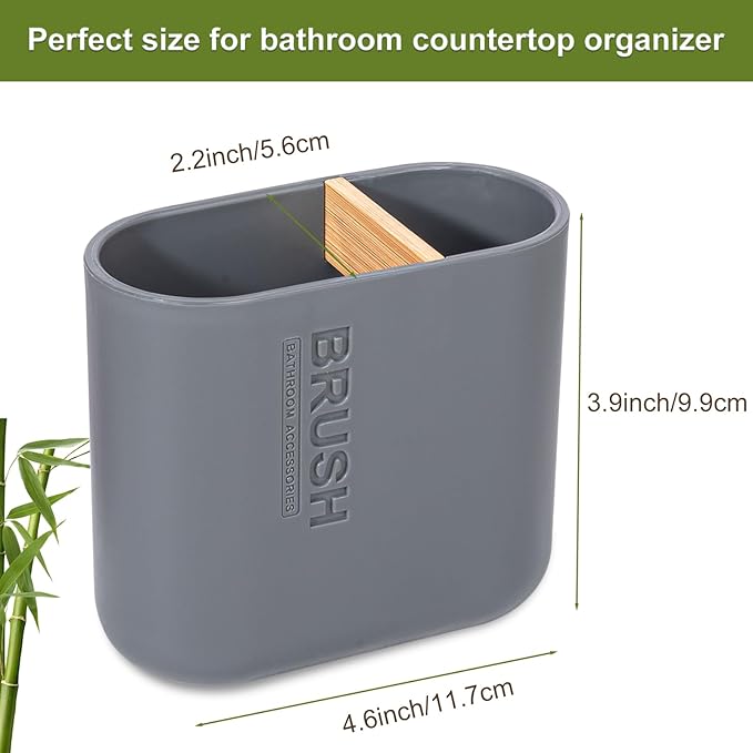 Toothbrush Holders Bamboo Electric Toothbrush Holder Bathroom Storage Organizer - Image 4