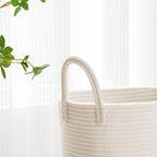VIPOSCO Large Laundry Hamper, Tall Woven Rope Storage Basket - Image 3