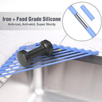 Tomorotec Compact Silicone-Coated Triangle Dish Drying Rack - Image 3