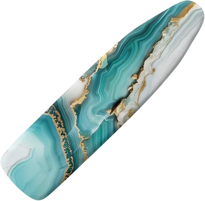 Green Marble Ironing Board Cover, Soft Ironing Board Pad Cover Protector by KUIFORTI