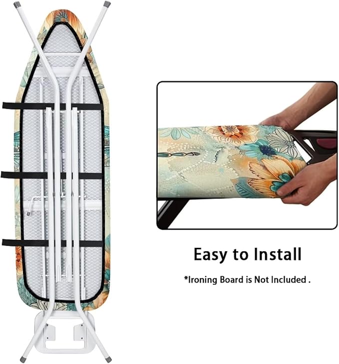 Mandala Flower Dragonfly Ironing Board Cover and Pad 15 X 54 Thick Padding - Image 5