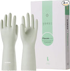 wahoo 3 Pairs Skin-Friendly Cleaning Gloves, Dishwashing Kitchen Gloves by wahoo