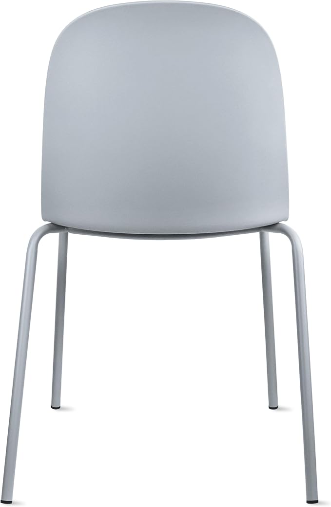 2xhome Modern Stackable Armless Dining Chair | Plastic Shell Seat with Metal Legs | Indoor or Outdoor Use | Home Kitchen Patio (1, Grey, No Padding) - Image 7