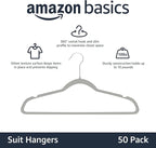 Amazon Basics Slim Velvet Non-Slip Space Saving Suit Clothes Hangers, Closet - Image 2