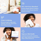 Disposable Face Towels XL for Skin Care & Makeup Removal – 100% Biodegradable - Image 4