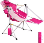 KingCamp Hammock Chair with Footrest – Heavy Duty Swinging Rocking Camping Chairs for Adults up to 400lbs, Folding Portable Oversized Rocker with Cup Holder & Pillow for Outdoor Beach Lawn RV Sports by KingCamp