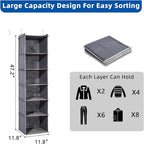 6-Shelf Hanging Closet Organizer and Storage, Collapsible Hanging Shelves - Image 2