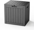 35 Gallon Outdoor Deck Box, Lockable Waterproof Outdoor Storage Boxes For Garden Tools,Indoor Cushions,Accessories Outside Storage Resin Weatherproof Container(Black) by MAIUSCOLI