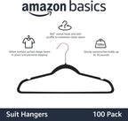 Amazon Basics Slim Velvet Non-Slip Space Saving Suit Clothes Hangers, Closet - Image 2