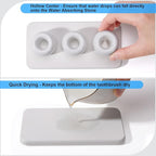 3 Pack Mini Ceramic Toothbrush Holder Stand - Image 4