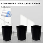 UUJOLY Small Trash Can Wastebasket Garbage Can Container Bins - Image 2