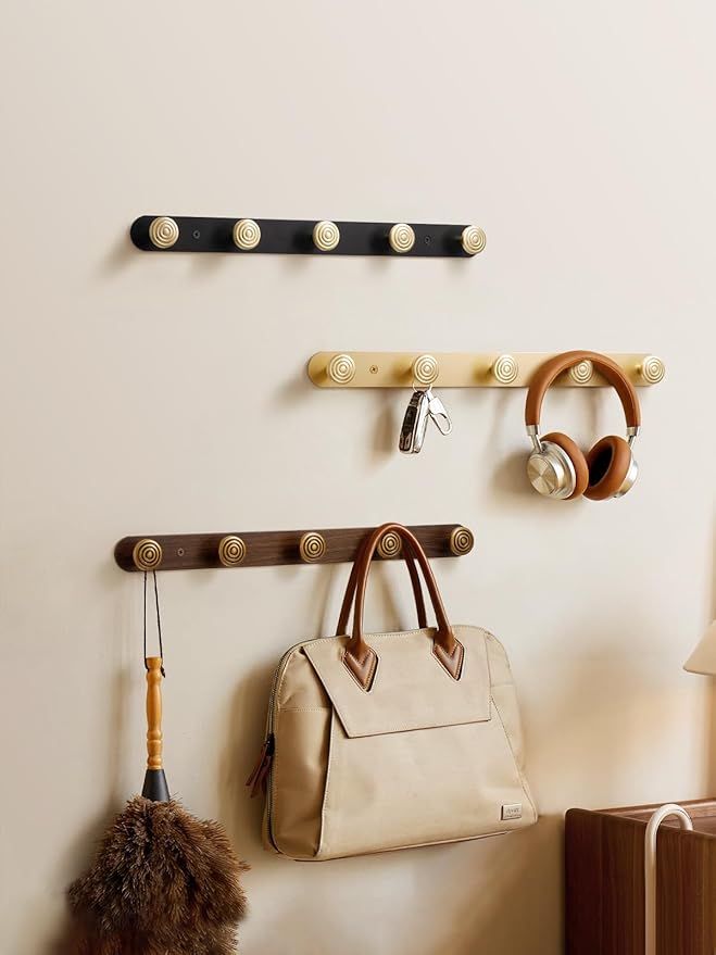 1 Pack Coat Rack Wall Mounted Gold Brass Towel Hooks - Image 6