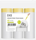 EKO 8 Gallon / 30.3 Liter, Extra-Strong Unscented Garbage Bags, Easy-Dispense by EKO