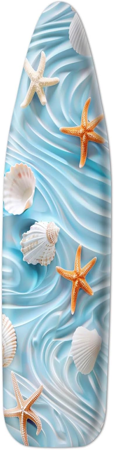 Summer Ocean Shell Ironing Board Cover Stretch Fabric by HOMETITUTE