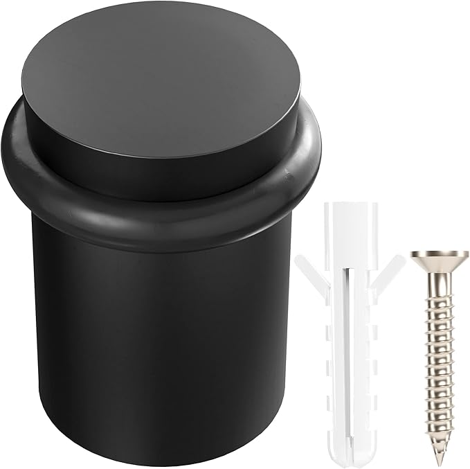 NYCO - Floor Door Stopper Chrome Door Stop - Classy Solid Steel Modern Heavy by NYCO+Architectural+Hardware