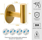Vuzvuv Adhesive Brushed Gold Hooks, SUS304 Stainless Steel Self-Adhesive Towel - Image 2