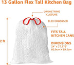 Amazon Basics Ultra-Force Tall Kitchen Drawstring Trash Bags, Classic Clean - Image 4