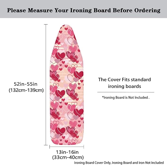 Love Heart Ironing Board Cover Standard Size Romantic Iron Board Cover - Image 5