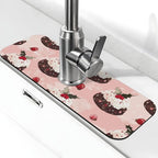 Faucet Draining Mat For Kitchen Sink, Cream Puddings Diatom Mud Absorbent Drain by indokyeyqaz