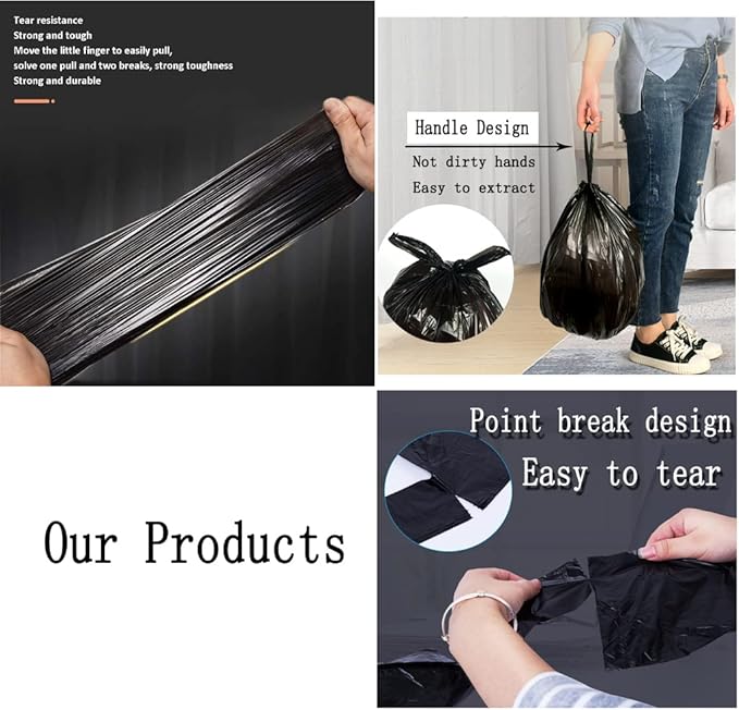 Small Black Trash Bags, Small Garbage Bags - Image 2
