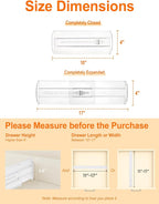 6 Pack Drawer Dividers for Clothes, Kitchen Utensils - Image 2