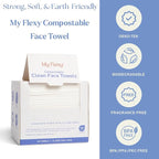 Disposable Face Towels XL for Skin Care & Makeup Removal – 100% Biodegradable - Image 2