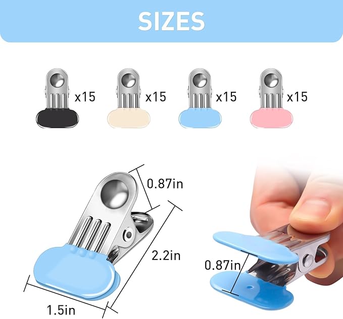 60 Pcs Stainless Steel Laundry Clips - Image 3
