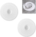 White Drain Hair Catcher Shower Drain Cover Hair Catcher Bathtub Drain Hair by LOLOLE