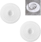 White Drain Hair Catcher Shower Drain Cover Hair Catcher Bathtub Drain Hair by LOLOLE