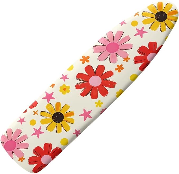 Boho Floral Ironing Board Cover 15x54 Inch Applicable Standard Size Colorful by Daulesho