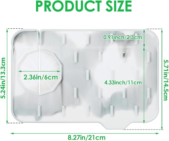 Sink Faucet Splash Guard Mat Silicone Soap Dish Pad Faucet Handle Drip Catch - Image 3