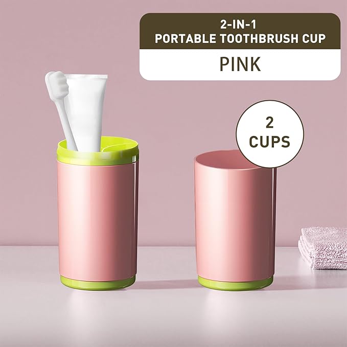 Toothbrush Cup with Cover – Leak-Proof Seal, Large Capacity - Image 2