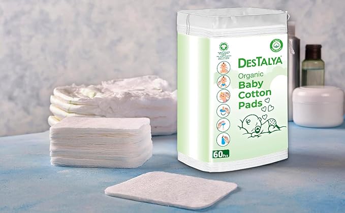 DESTALYA Baby Cotton Pads for Diaper Change | Large Cotton Squares for - Image 5