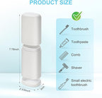 Travel Toothbrush and Toothpaste Case, Portable White Tooth Brush Holder - Image 2