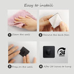 Adhesive Towel Hooks 6 Pack, Bath Towel Hooks, Adhesive Wall Hooks - Image 3